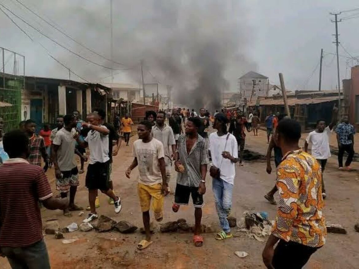 Manifestation à Kimpese