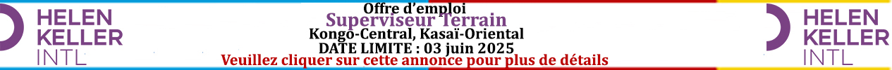 HKI-DRC-Superviseur Terrain