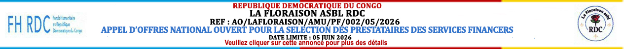 LA FLORAISON ASBL RDC